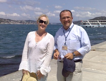 [Serhan with Meryl Streep in Istanbul]