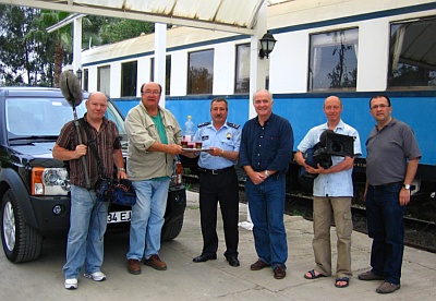 [ Rick Stein and crew at a train station in Adana, Turkey ]